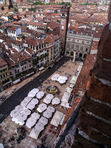 "Postcard of Piazza Erbe", Verona