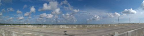Looking across the causeway  (skewed panorama)