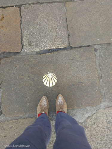 Symbol of St. Santiago in the street