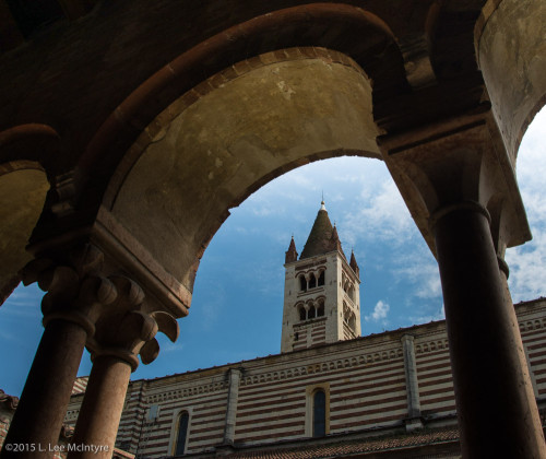 Bell Tower seen from cloisters, Basilica of San Zeno