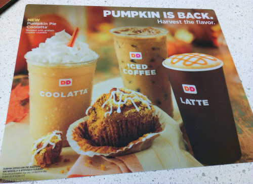 Pumpkin Coffee Drinks, Dunkin' Donuts
