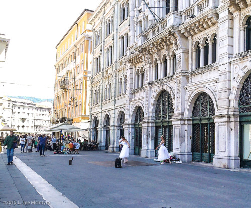Ballet Dancers on the streets of Trieste