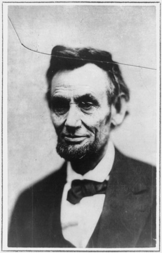 Gardiner's portrait of Lincoln from broken glass plate