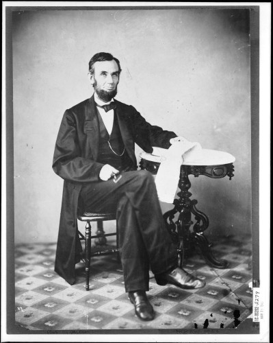 Gardner Lincoln portrait - print from large glass plate negative
