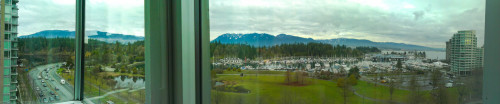 Panorama showing view from our solarium