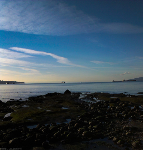 Toward the horizon, English Bay, Vancouver