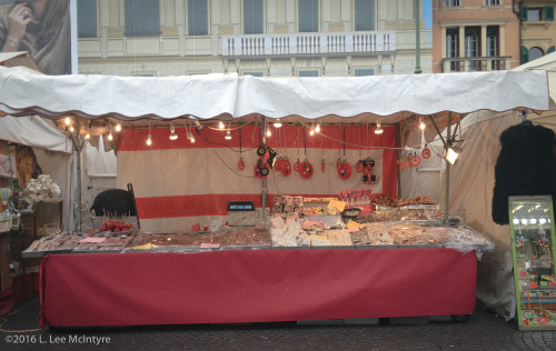 Candy stall at the Santa Lucia Market