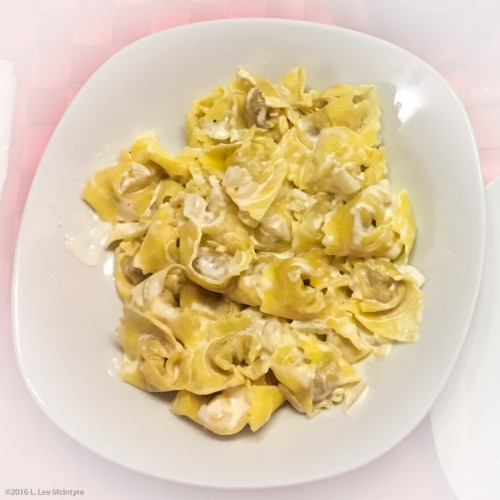 Tortellini with Onion Cream Sauce