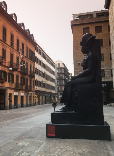 Egyptian statue (copy), Turin, Italy